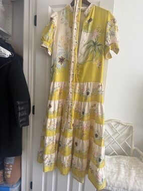 Yellow dress with flowers